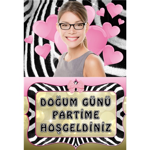 Kişiye Özel Yetişkin Zebra Ayaklı Pano