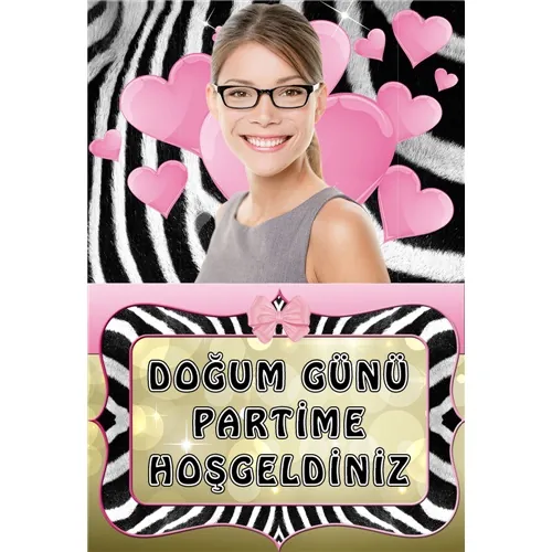 Kişiye Özel Yetişkin Zebra Ayaklı Pano