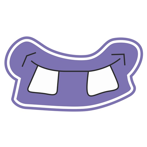 Mor Renkli Dişli Konuşma Balonu