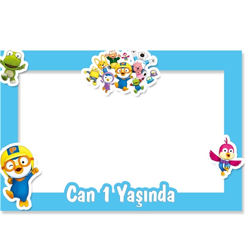 Küçük Penguen Pororo Kişiye Özel Çerçeve