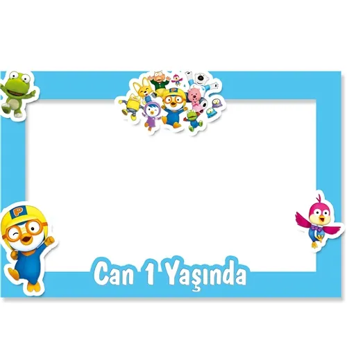 Küçük Penguen Pororo Kişiye Özel Çerçeve