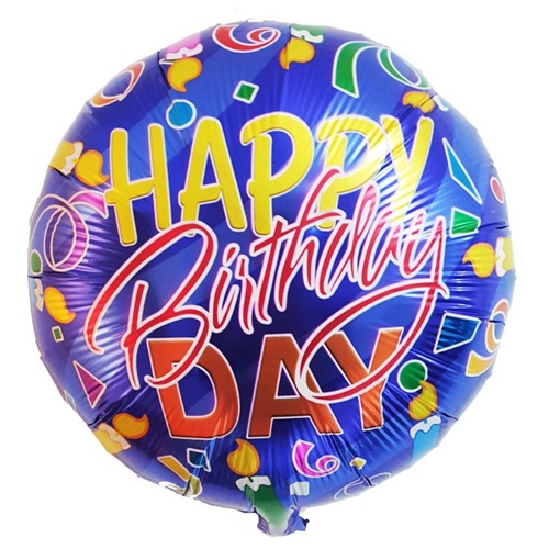 Mavi Happy Birthday Folyo Balon
