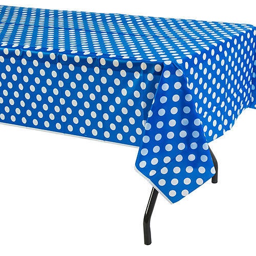 Mavi Puantiyeli Masa Örtüsü