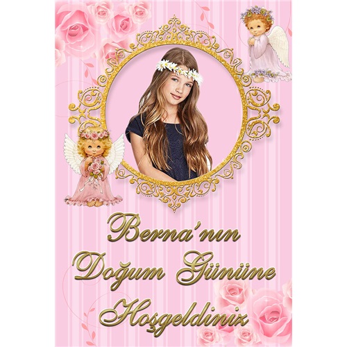 Melek Kişiye Özel Ayaklı Karşılama Panosu 