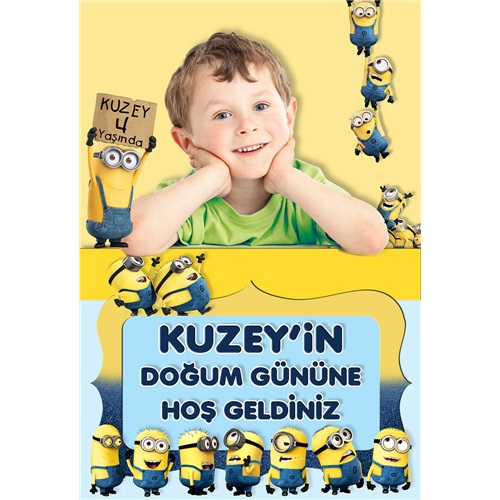 Minion Rush Kişiye Özel Ayaklı Karşılama Panosu