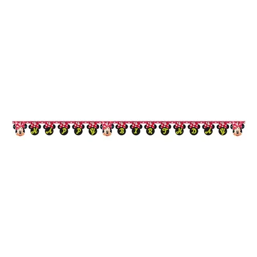 Minnie Fashion Happy Birthday Yazı