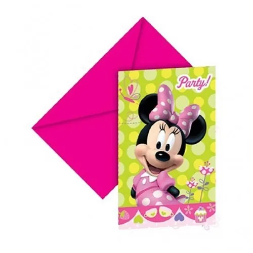 Minnie Mouse Temalı Davetiye