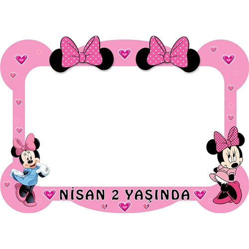 Minnie Mouse Temalı Kişiye Özel Hatıra Fotoğrafı Çerçeve