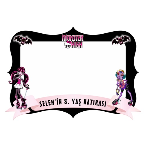Monster High Kişiye Özel Hatıra Fotoğrafı Çerçevesi