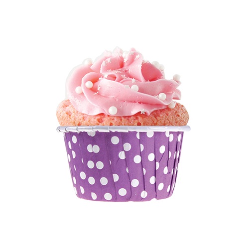 Mor Puanlı  Muffin Kek Kapsülü