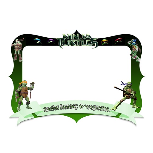 Ninja Turtles Kişiye Özel Fotoğraf Çerçeve