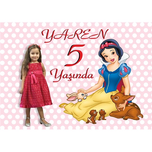 Pamuk Prenses Temalı Kişiye Özel Afiş