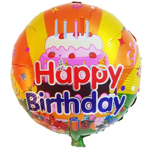 Pastalı Happy Birthday Folyo Balon