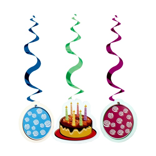 Happy Birthday Pastalı Girdap İp Süs