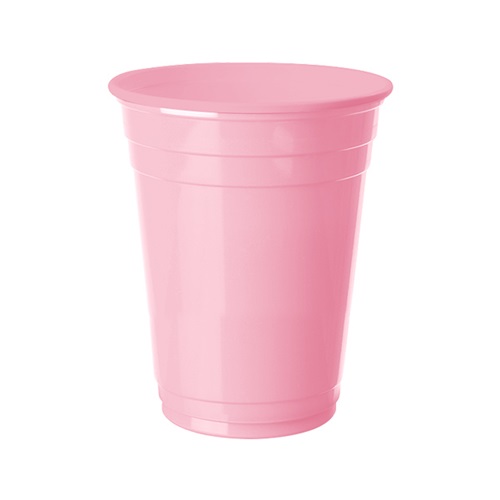 Pembe Büyük Plastik Bardak