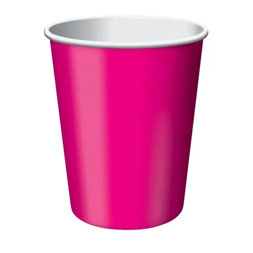 Pembe Karton Bardak 8 Adet