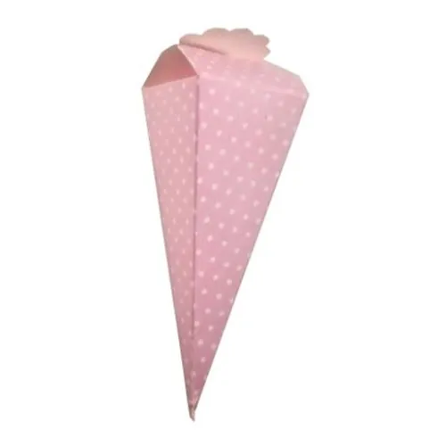 Pembe Puanlı Şeker Külahı