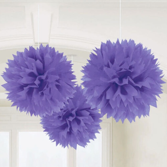 Amscan Lüks Mor Renkli Ponpon Çiçek