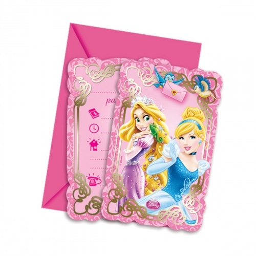Prensesler Temalı Davetiye