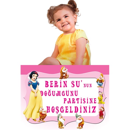 Prensesler Temalı Kişiye Özel Doğumgünü Karsilama Panosu