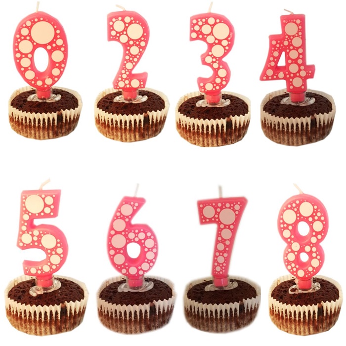 Pembe Benekli Rakam Pasta Mumu