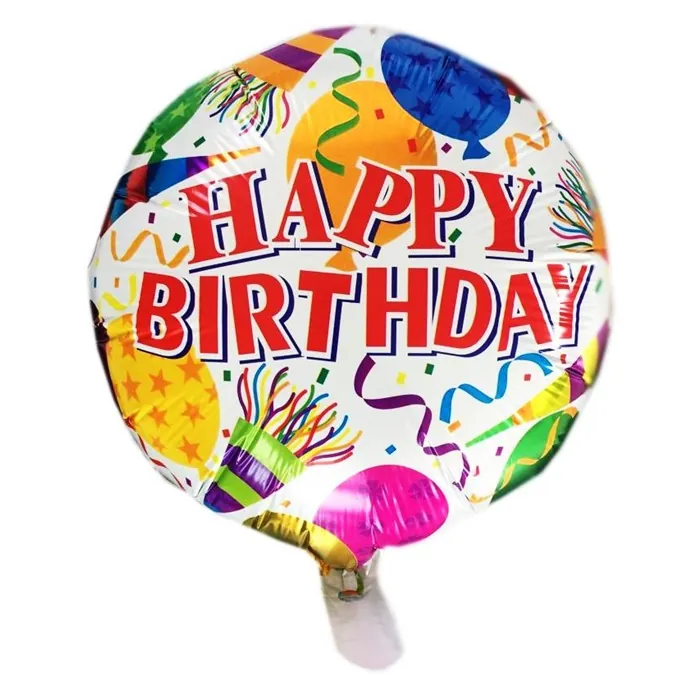 Konfetili Happy Birthday Folyo Balon