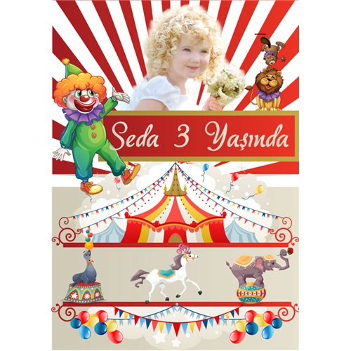 Renkli Karnaval Kişiye Özel Afiş