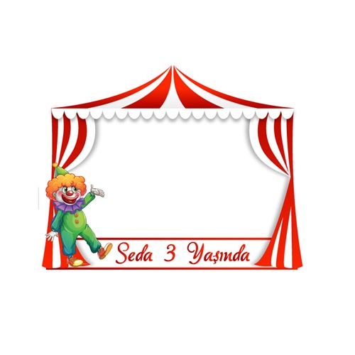 Renkli Karnaval Kişiye Özel Fotoğraf Çerçevesi