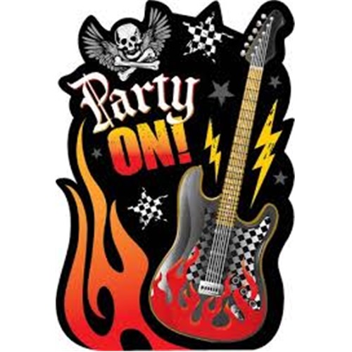 Rock On Temalı Doğum Günü Davetiye