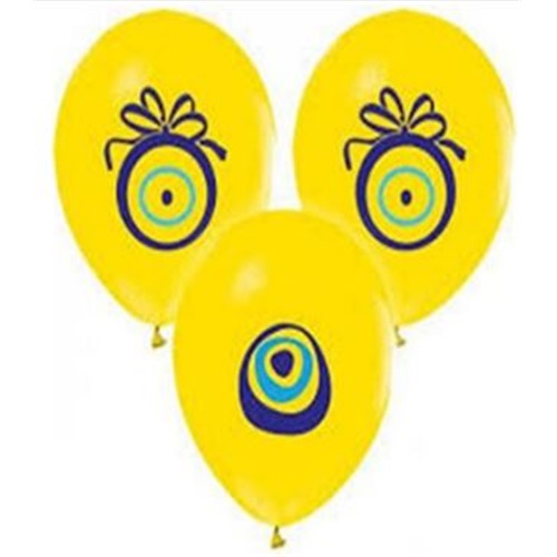 Sarı Nazar Boncuklu Balon