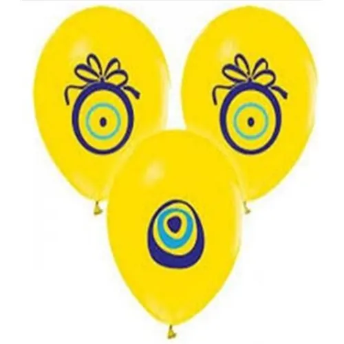 Sarı Nazar Boncuklu Balon