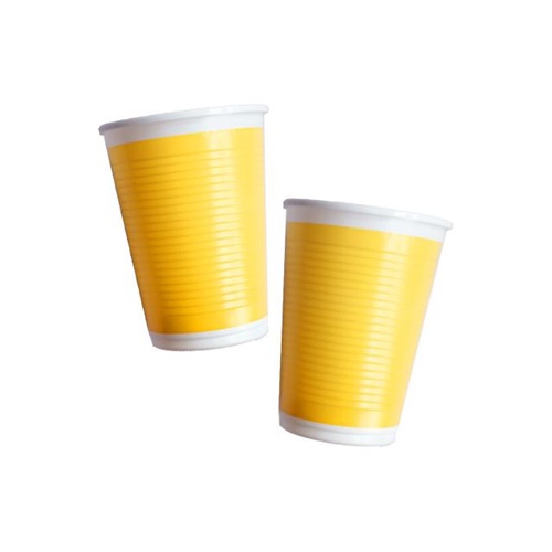 Sarı Plastik Bardak 10 Ad