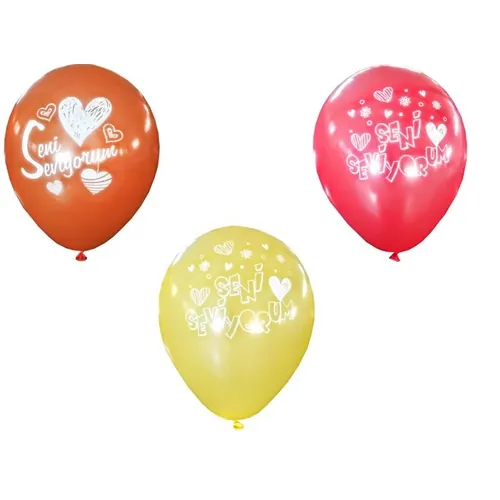 Seni Seviyorum Baskılı Balon