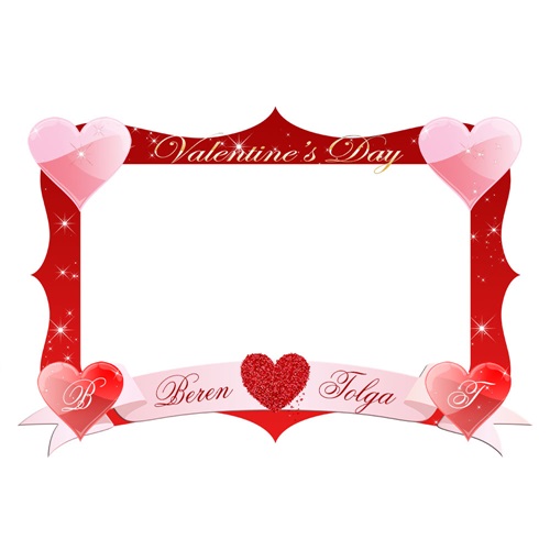 Sevgililer Günü Kişiye Özel Fotoğrafı Çerçevesi