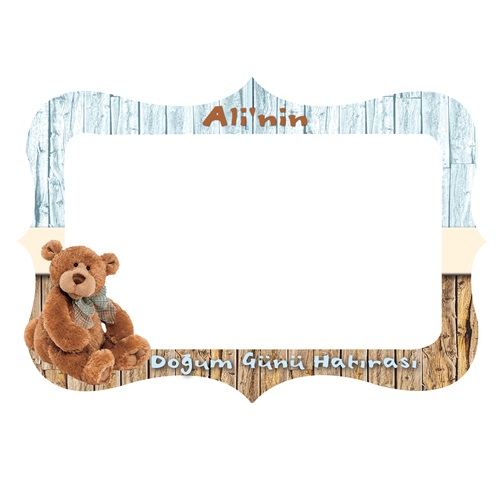 Sevimli Ayıcık Kişiye Özel Fotoğraf Çerçeve