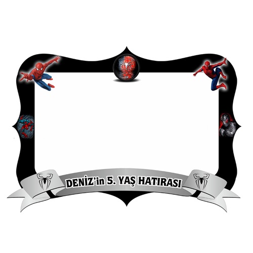 Spiderman Temalı Kişiye Özel Hatıra Fotoğrafı Çerçevesi