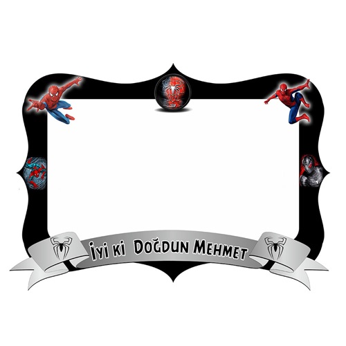 Spiderman Temalı Kişiye Özel Fotoğraf Çerçeve