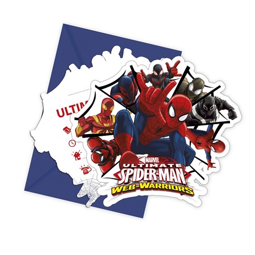 Spiderman Temalı Web Warriors Davetiye