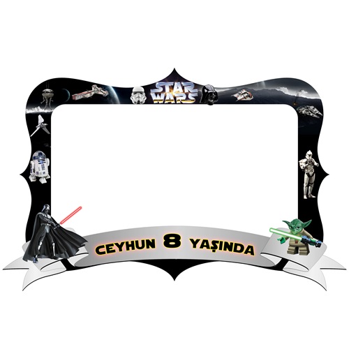 Star Wars Kişiye Özel Fotoğraf Çerçevesi