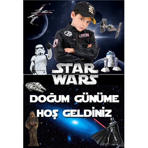 Star Wars Kişiye Özel Karşılama Panosu
