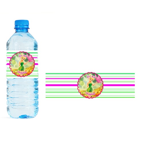 Tinkerbell Baskılı Su Şişe Etiketi