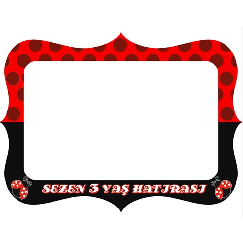 Uğur Böceği Kişiye Özel Hatıra Fotoğrafı Çerçevesi