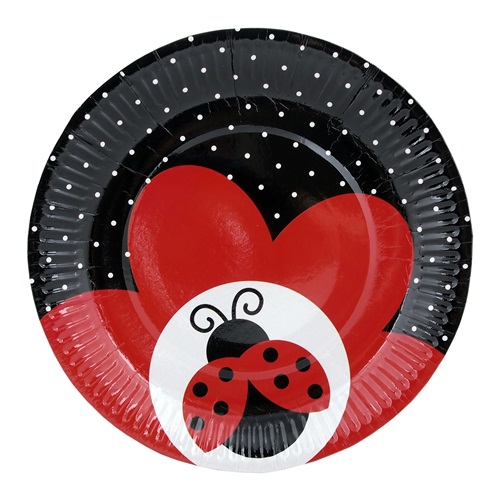 Uğur Böceği Temalı Karton Tabak