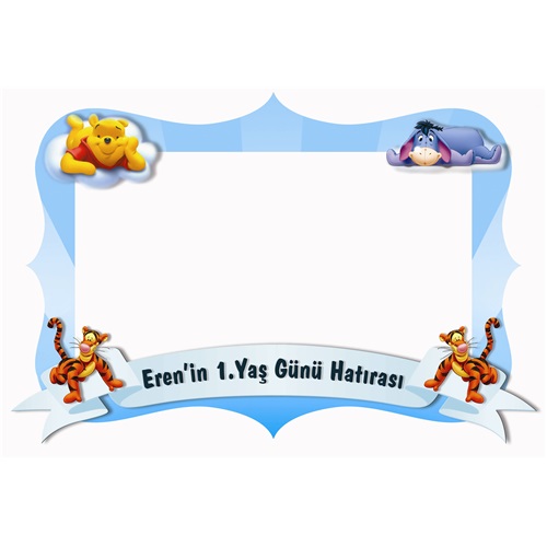 Winnie The Pooh Temalı Kişiye Özel Fotoğraf Çerçevesi