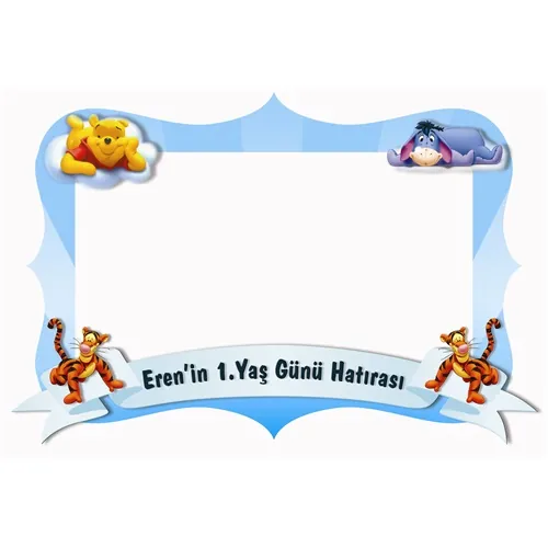 Winnie The Pooh Temalı Kişiye Özel Fotoğraf Çerçevesi