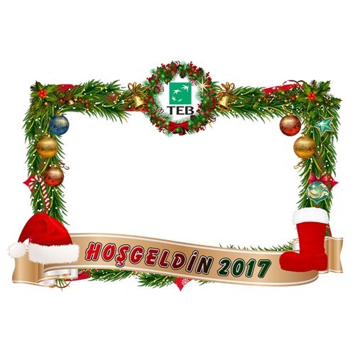 Yeni Yıl Kişiye Özel Hatıra Fotoğrafı Çerçevesi