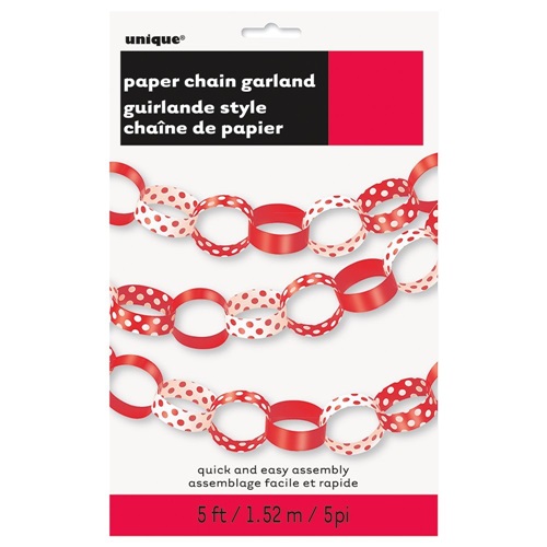 Zincir Dekor Süs Kırmızı 