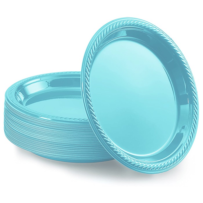 Açık Mavi Plastik Tabak