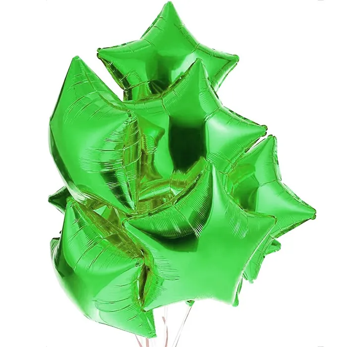 Açık Yeşil Renkli Yıldız Folyo Balon