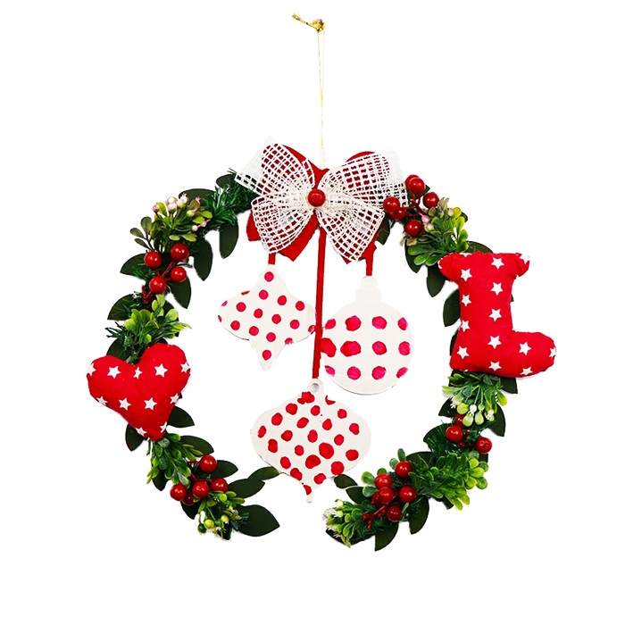 Ahşap Yılbası Asma Kapı Süsü 11